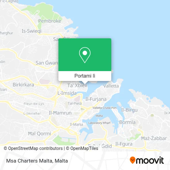 Mappa Msa Charters Malta