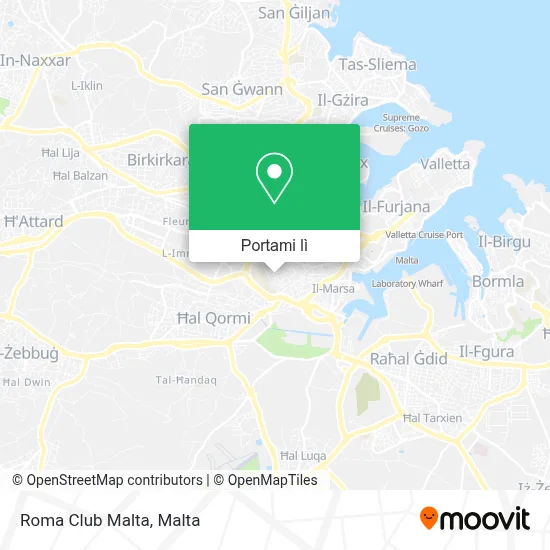 Mappa Roma Club Malta