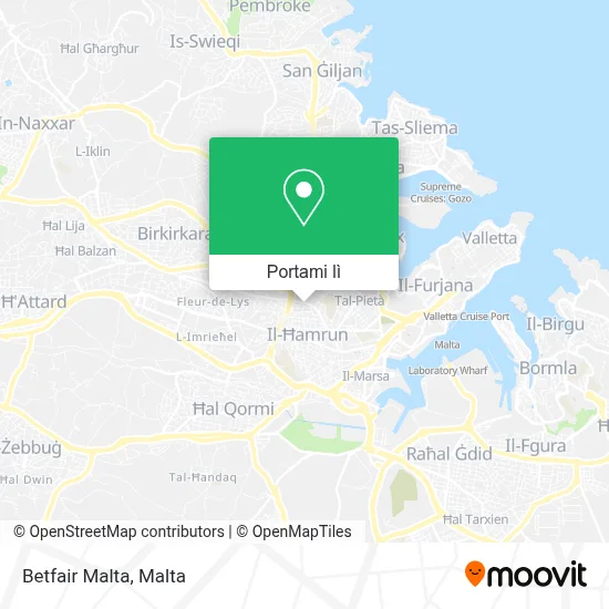 Mappa Betfair Malta