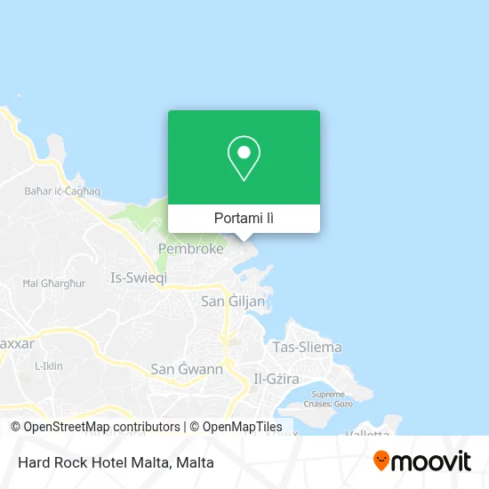 Mappa Hard Rock Hotel Malta