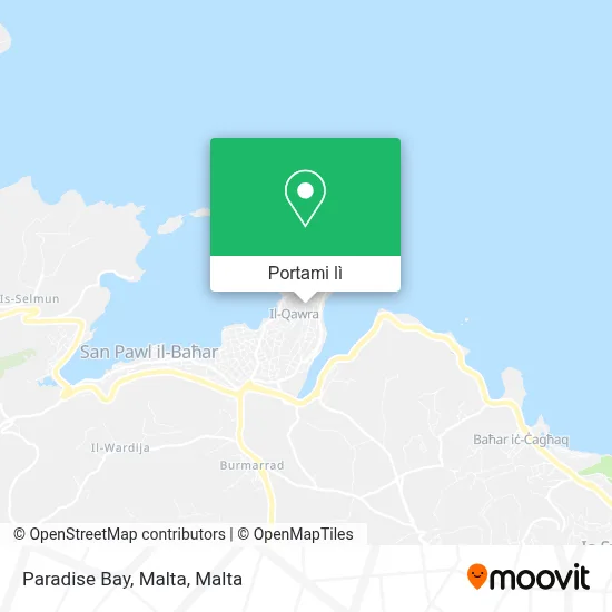 Mappa Paradise Bay, Malta