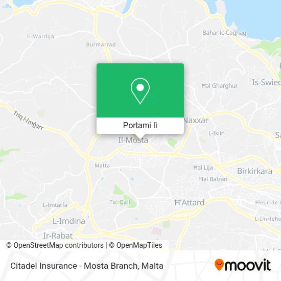 Mappa Citadel Insurance - Mosta Branch
