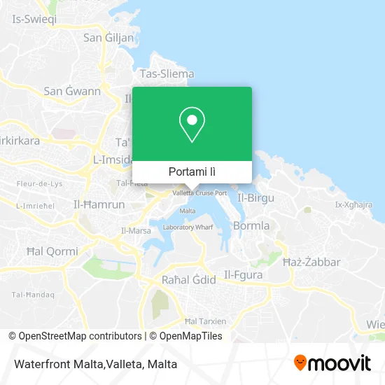 Mappa Waterfront Malta,Valleta