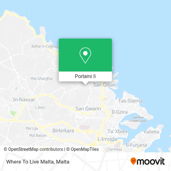 Mappa Where To Live Malta