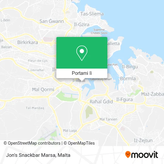 Mappa Jon's Snackbar Marsa