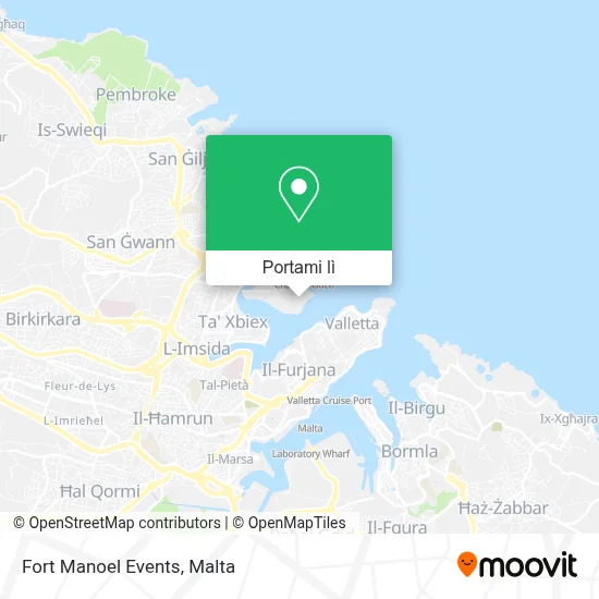 Mappa Fort Manoel Events