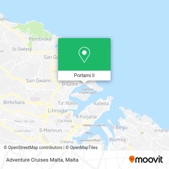 Mappa Adventure Cruises Malta