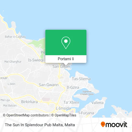 Mappa The Sun In Splendour Pub Malta