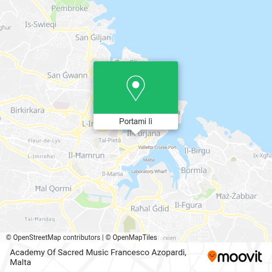 Mappa Academy Of Sacred Music Francesco Azopardi