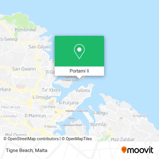 Mappa Tigne Beach