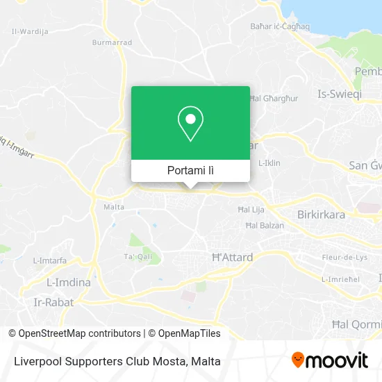 Mappa Liverpool Supporters Club Mosta