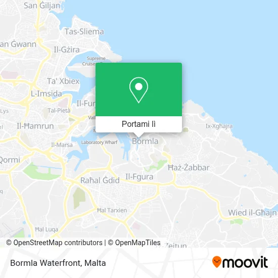 Mappa Bormla Waterfront