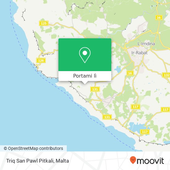 Mappa Triq San Pawl Pitkali