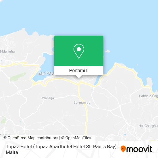 Mappa Topaz Hotel (Topaz Aparthotel Hotel St. Paul's Bay)