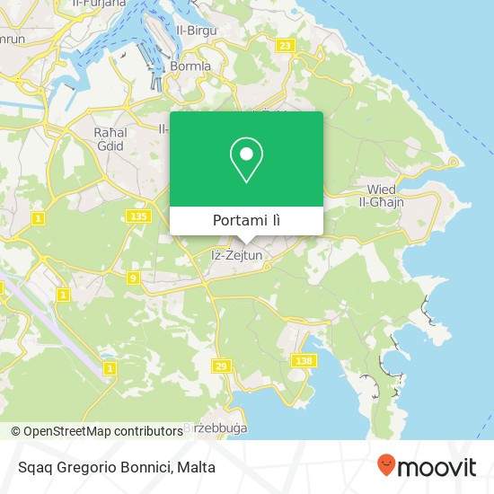 Mappa Sqaq Gregorio Bonnici