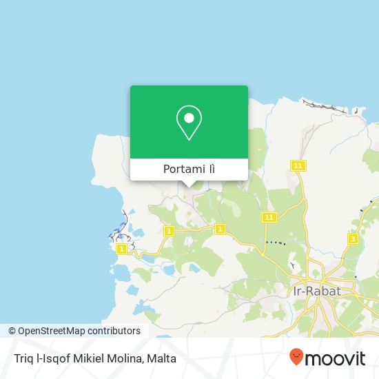 Mappa Triq l-Isqof Mikiel Molina