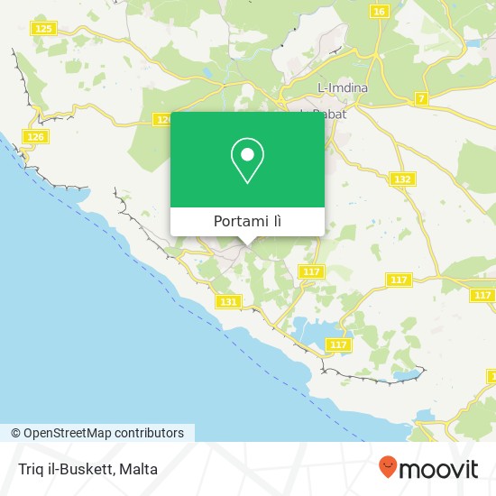 Mappa Triq il-Buskett