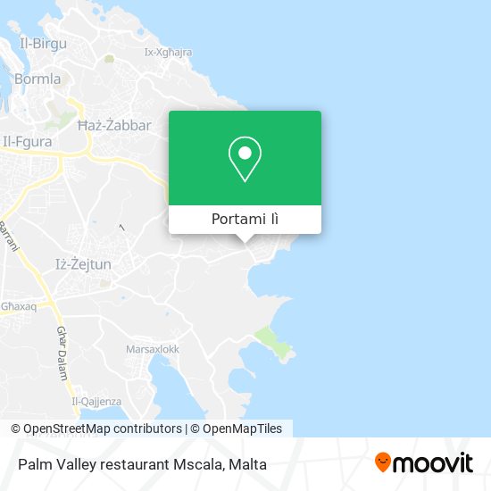 Mappa Palm Valley restaurant Mscala