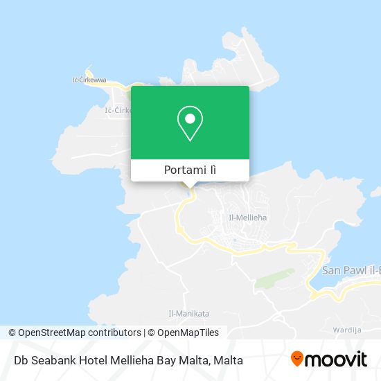 Mappa Db Seabank Hotel Mellieha Bay Malta