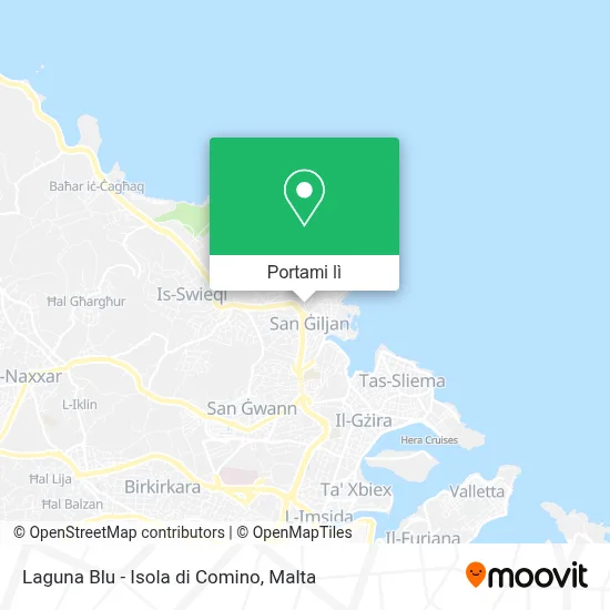 Mappa Laguna Blu - Isola di Comino