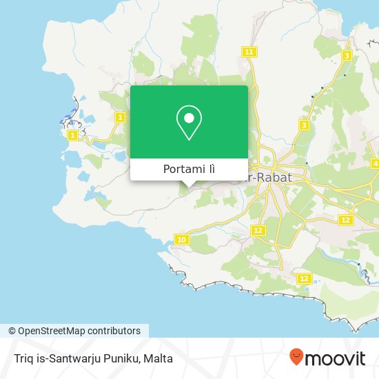 Mappa Triq is-Santwarju Puniku