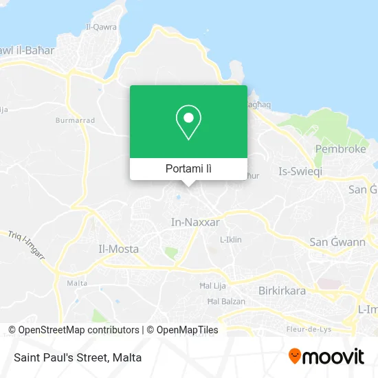 Mappa Saint Paul's Street