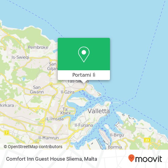 Mappa Comfort Inn Guest House Sliema