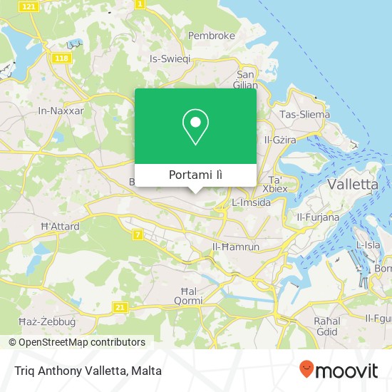 Mappa Triq Anthony Valletta