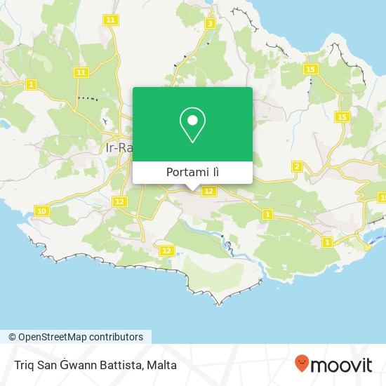 Mappa Triq San Ġwann Battista