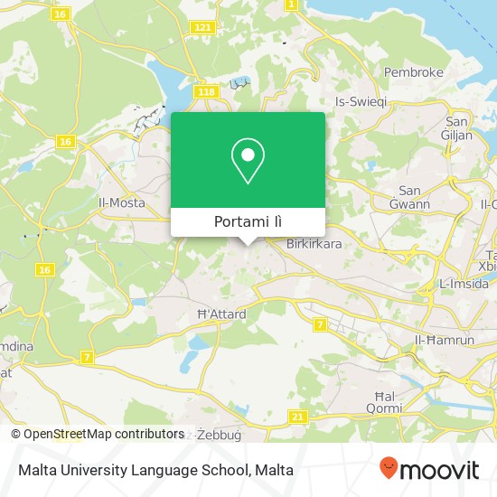 Mappa Malta University Language School