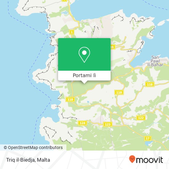 Mappa Triq il-Biedja