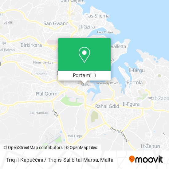 Mappa Triq il-Kapuċċini / Triq is-Salib tal-Marsa