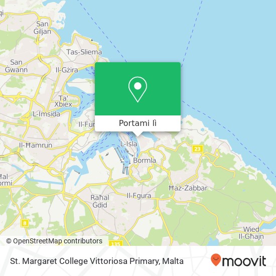 Mappa St. Margaret College Vittoriosa Primary