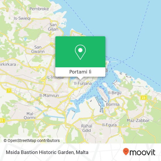 Mappa Msida Bastion Historic Garden