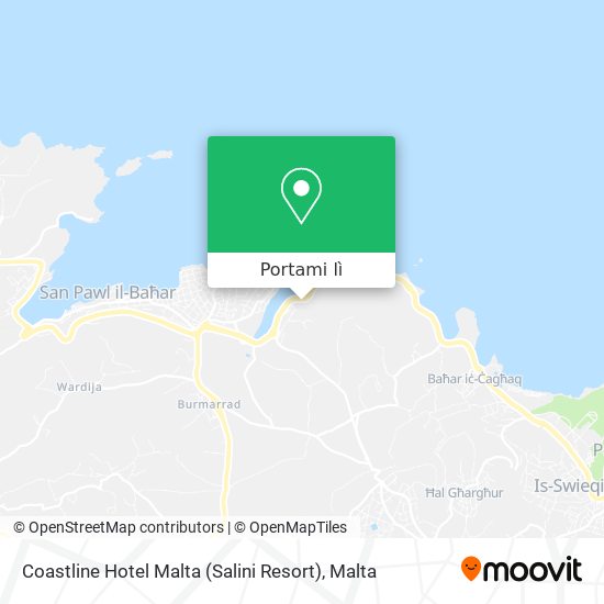 Mappa Coastline Hotel Malta (Salini Resort)