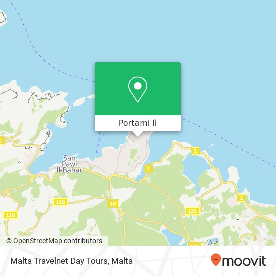 Mappa Malta Travelnet Day Tours