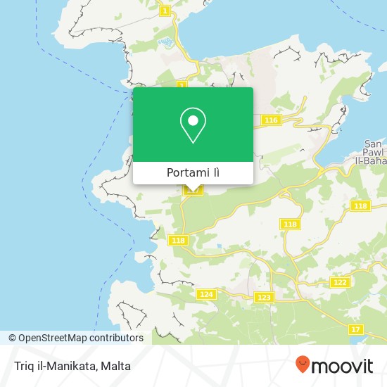 Mappa Triq il-Manikata