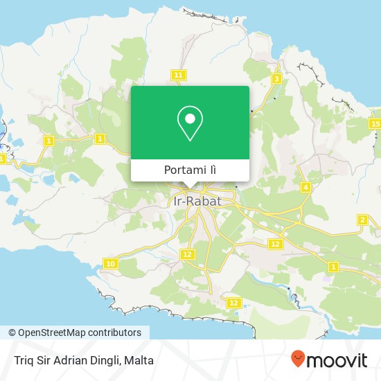 Mappa Triq Sir Adrian Dingli