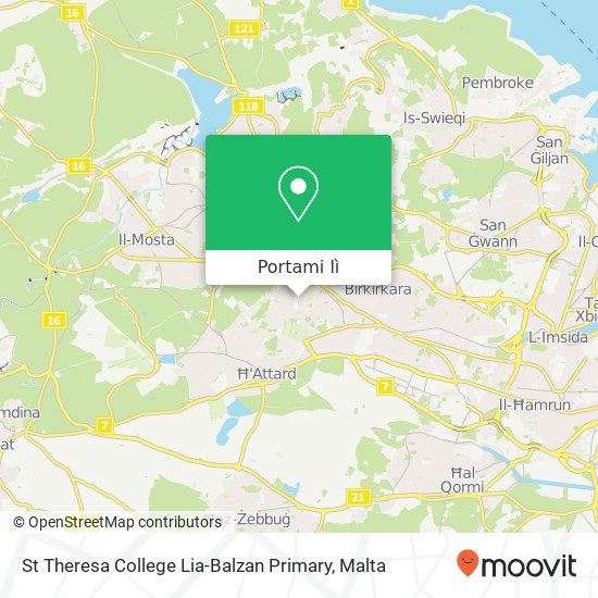 Mappa St Theresa College Lia-Balzan Primary