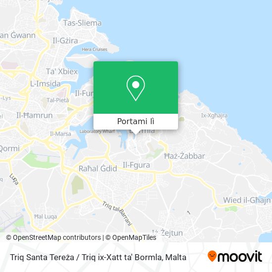 Mappa Triq Santa Tereża / Triq ix-Xatt ta' Bormla