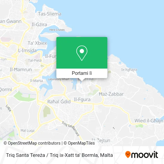 Mappa Triq Santa Tereża / Triq ix-Xatt ta' Bormla