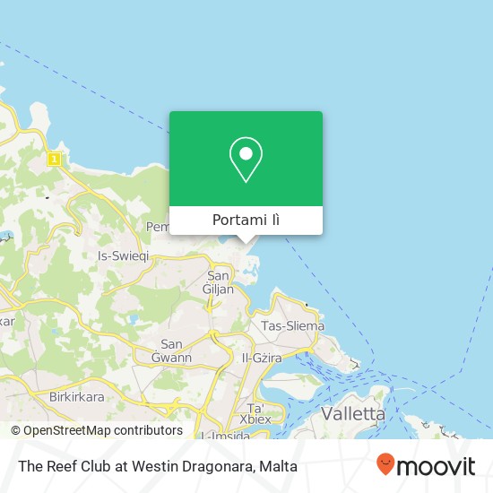 Mappa The Reef Club at Westin Dragonara