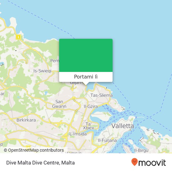 Mappa Dive Malta Dive Centre
