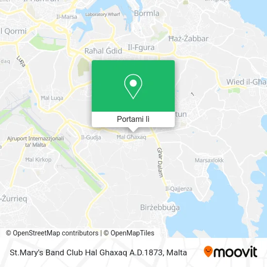 Mappa St.Mary's Band Club Hal Ghaxaq A.D.1873