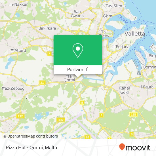 Mappa Pizza Hut - Qormi, Triq Manwel Dimeċh Qormi QRM