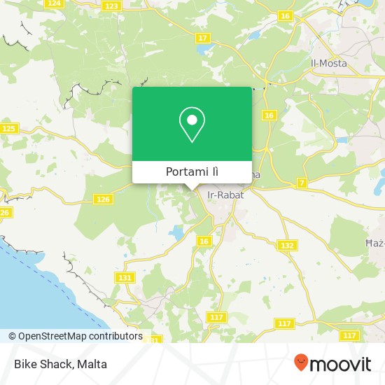 Mappa Bike Shack, Triq il-Gargir Rabat RBT