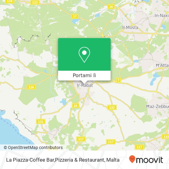 Mappa La Piazza-Coffee Bar,Pizzeria & Restaurant, Triq Santa Rita Rabat RBT