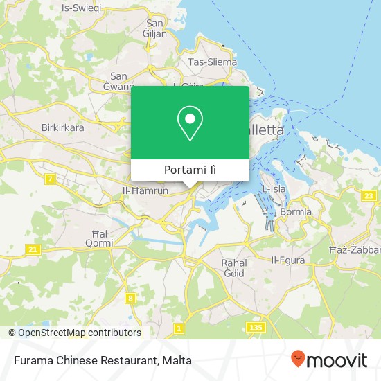 Mappa Furama Chinese Restaurant, Sqaq il-Kubrit Ħamrun HMR
