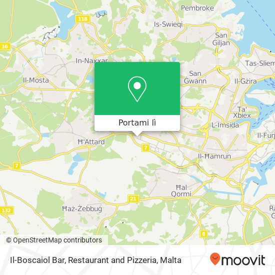 Mappa Il-Boscaiol Bar, Restaurant and Pizzeria, Triq il-Mergħat Birkirkara BKR