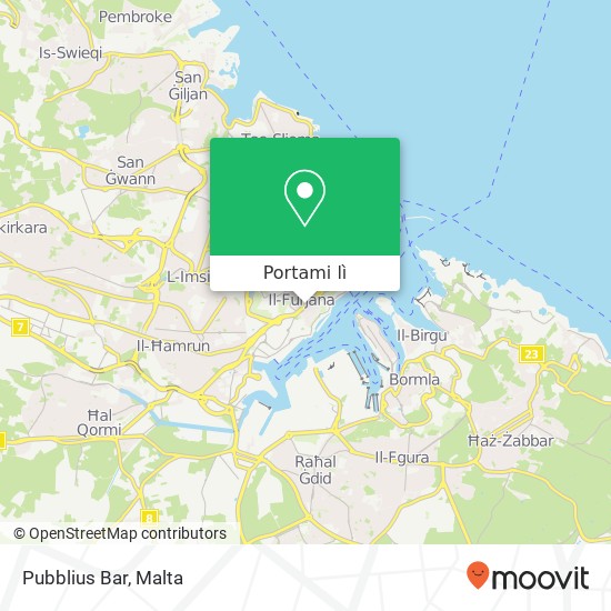 Mappa Pubblius Bar, Triq Diċembru Tlettax Floriana FRN